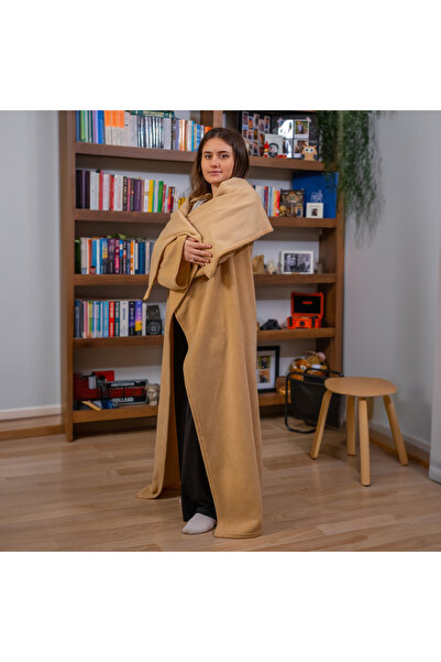 Hediyesepeti Ultra Soft Wearable Wellsoft Blanket Sand Color- Variant 61017