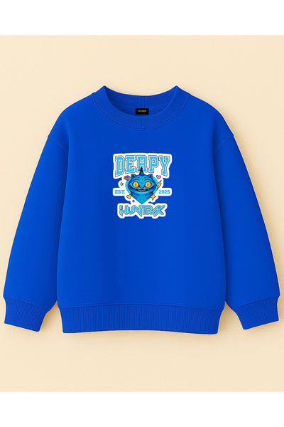 fasardi Kpop Demon Hunters Huntrix Derpy Tiger Printed Oversized No Sharadon Long Sleeve Girls' Sweatshirt