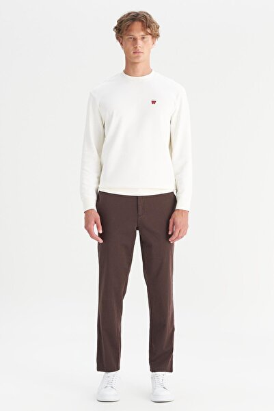 WRANGLER Normal Bel Slim Fit Koyu Kahve Erkek Chino Pantolon WM01200001024 Ka...