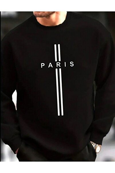 ALİ.COM باريس مطبوع سويت شيرت برقبة دائرية قصة فضفاضة