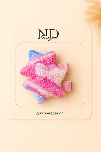 Nuviera Design Gökkuşağı Yıldızı Çıtçıt Toka - 2'li Set