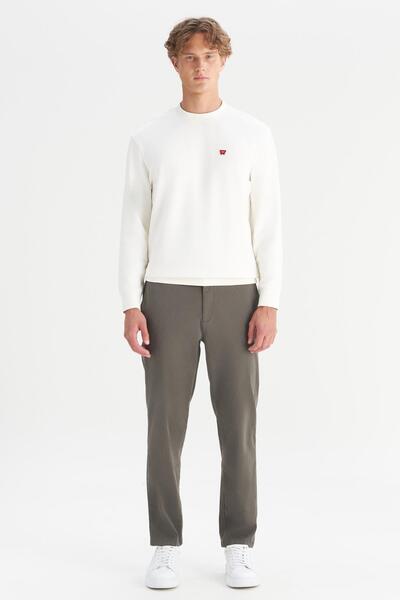 WRANGLER WM01200001UU Haki Erkek Liyosel Kumaş Slim Fit Chino Beli Lastikli P...