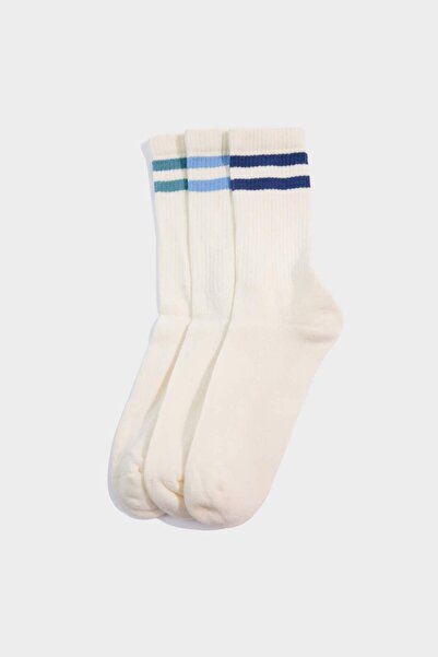 DeFacto Men's Stitch-Free Pack Cotton Terry Sports Socks G7974Axns