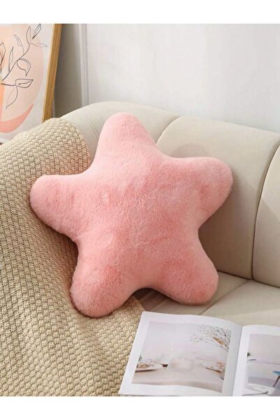 Yastıkland PEMBE YILDIZ ŞEKLİNDE DEKORATİF YASTIK