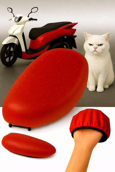 lawrenceshop غطاء مقعد دراجة نارية متوافق مع كينج Kr-100-7، غطاء مقعد جلدي مق...