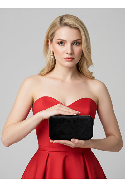 Wedding Fashion Negru argintiu detaliat de lux din catifea ondulată pentru fe...