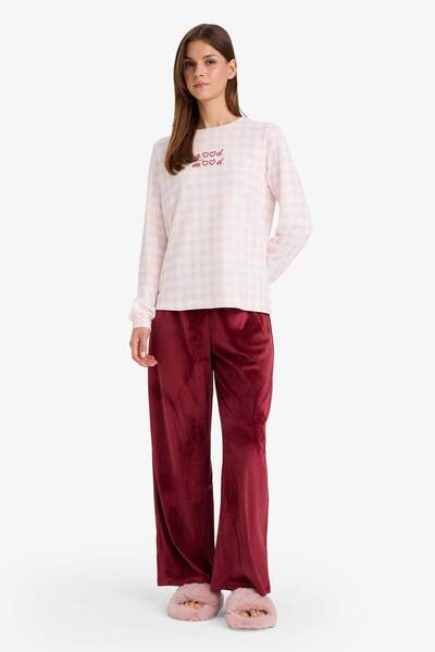 DeFacto Regular Fit Velur Pajama Bottoms G5915Ax25Wn