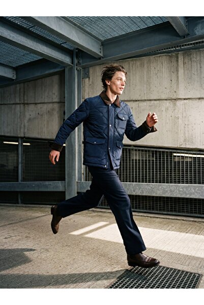 Loro Piana Lacivert Kapitone Mont