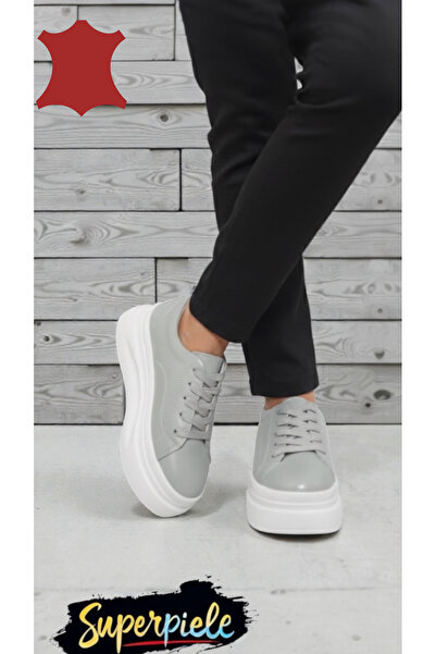 Collection2026 Pantofi casual din piele pentru femei, cu șireturi și vârf rotund