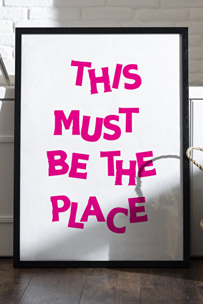 Duvarda Afiș cu ramă din lemn natural This Must Be the Place, pictură decorat...