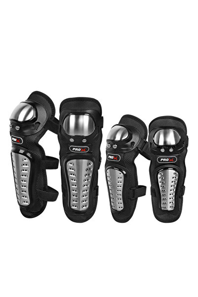 FIXATO Set de protecție pentru genunchi și coturi pentru motocicletă, curele ...