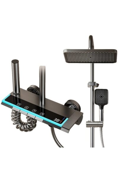 OEM Shower column set, adjustable height, digital temperature display, metall...