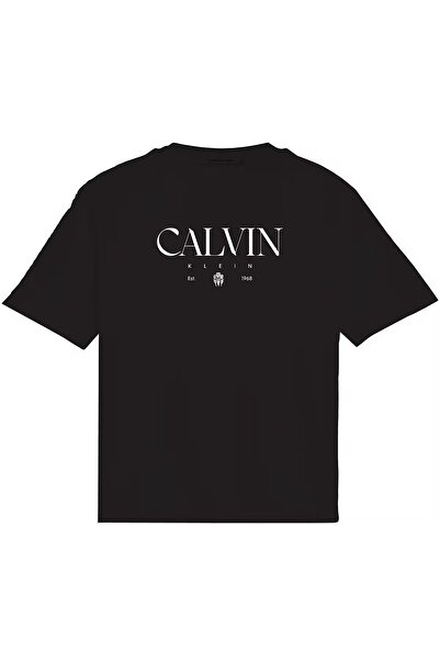 Calvin Klein Women's Regular Fit Round Neck Cotton Short Sleeve Black T-Shirt Lv047E813G-Ub1