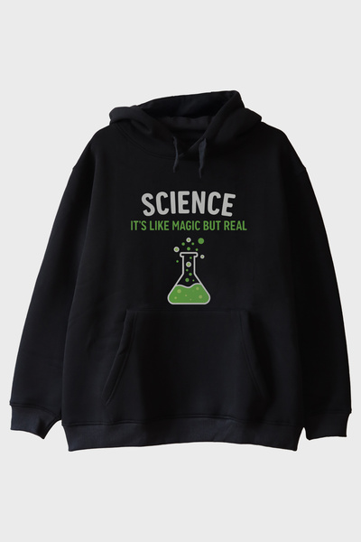 Generic Brand هودي أسود من Science Magic