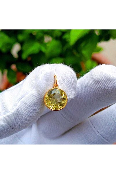 alpsilverart Gümüş El İşi Sitrin Taşlı Minimal Kolye – Zarif, Şık ve Kişiye Ö...