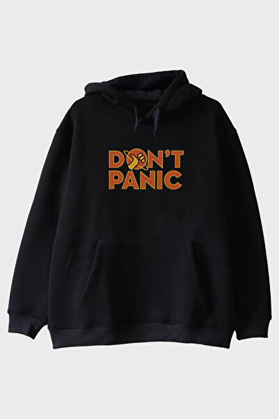 NUUGG هودي أسود من Dont Panic