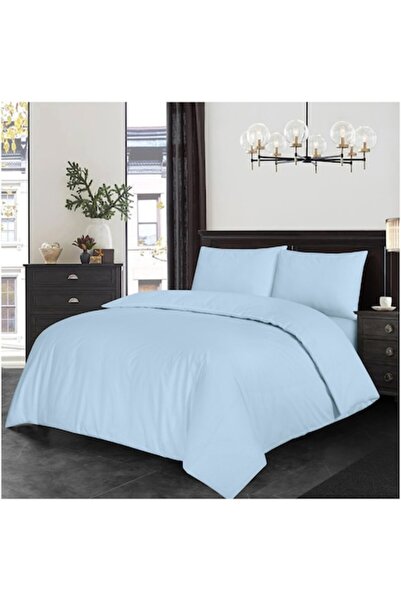 OEM bedding set for 2 people, 3-piece (duvet cover + 2 pillowcases), 100% cotton, 144TC, Blue