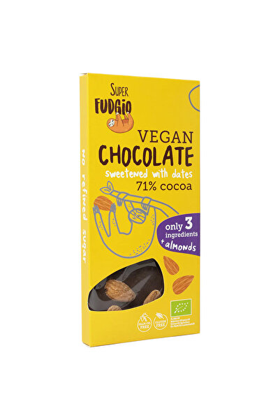 Me Gusto Ciocolata cu migdale si curmale, bio, 100g, Super Fudgio