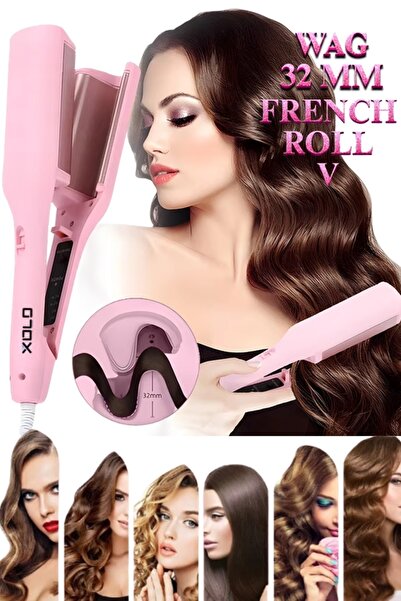 ozbience Derin Wag Tipi Su Dalgası V Dalga Saç Maşası 32mm, Şekillendirici ve...