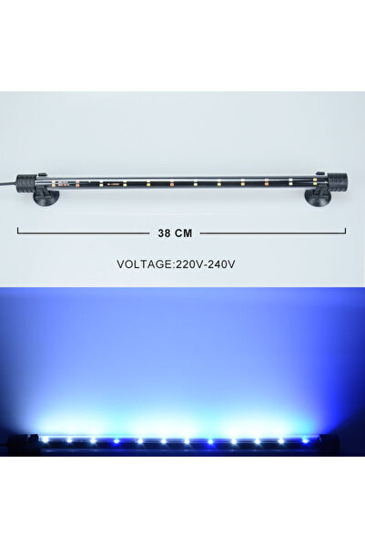 Choice5 38CM Blue White 14-58CM Aquarium Light Fish Tank Submersible Light Lamp Waterproof Underwater LED Li