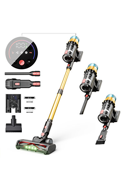 Yallabena Cordless Vacuum Cleaner 650W, 40KPa, 3 Speeds, 65min Runtime