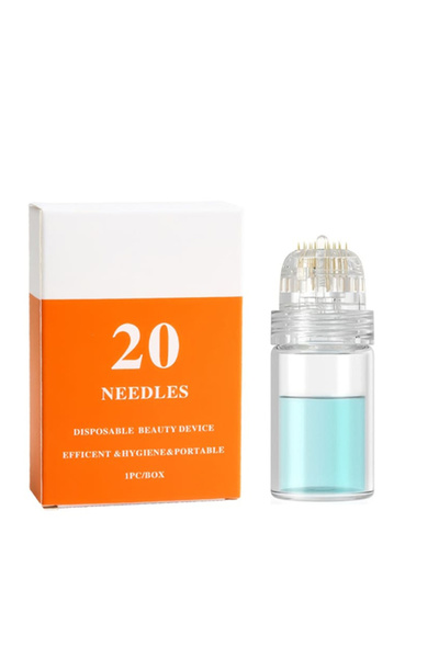 Generic Derma Stamp Hydra 20 Micro-Needles with Serum Reservoir (5ml) for radiance, collagen stimulation, and hair