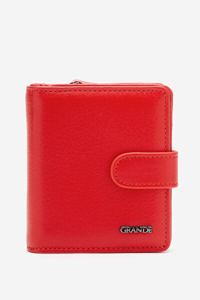 Grande GD 2601 Γυναικείο πορτοφόλι από γνήσιο δέρμα ΚΟΚΚΙΝΟ