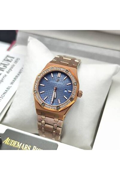 audemars ساعة بيجيه رويال أوك - برونزية، إطار مرصع بالأحجار الكريمة