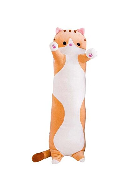 Generic Cat Shaped Plush Pillow Polyester Brown 30X15X20centimeter