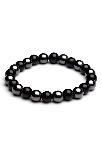 OTTOTESBİH Protection Energy Balance Chakra Bracelet Onyx - Hematite Natural Stone