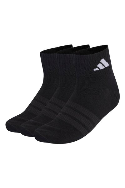 adidas Unisex Viertelsocken, 3er-Pack – Dünne und leichte Sport-Knöchelsocken, Logo, einfarbig