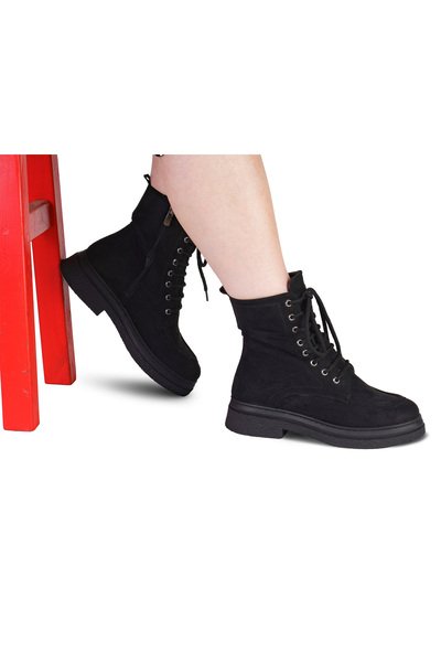 Ayalbuzenne siyah süvet kısa saraclı postal bot