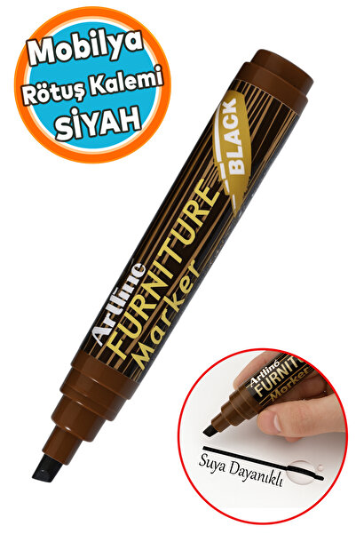 NZB قلم إصلاح الأثاث، قلم إصلاح الخشب للطاولات والخزائن، مزيل خدوش الباركيه، مخفي الشقوق، لون أسود