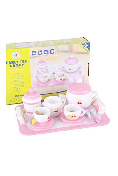 Generic 12-Piece Wooden Simulation Early Tea Set