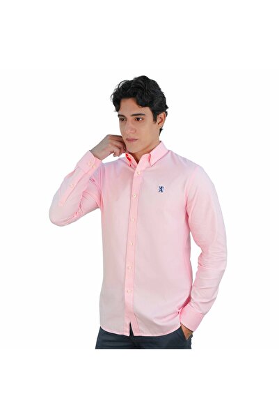 Giordano قميص أكسفورد للرجال بطبعة أسد