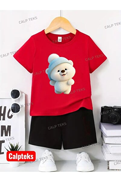 CALP TEKS طقم ملابس صيفي للأطفال من POFUDUK يتكون من شورت وتي شيرت