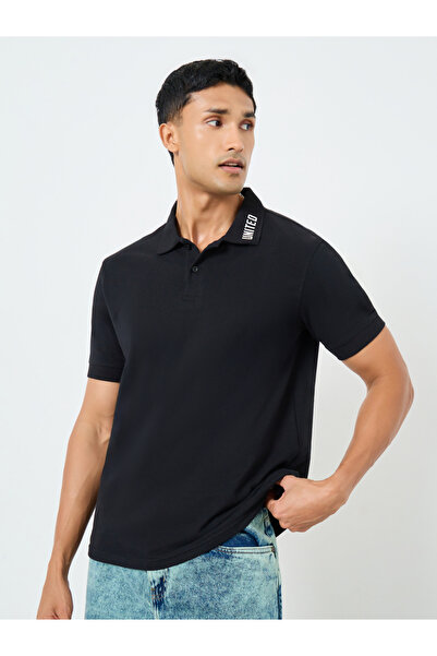 Styli Men Relaxed Fit Pique Printed Polo