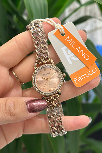 Ferrucci Çelik Kordon Su Geçirmez Garantili Kadın Kol Saati
