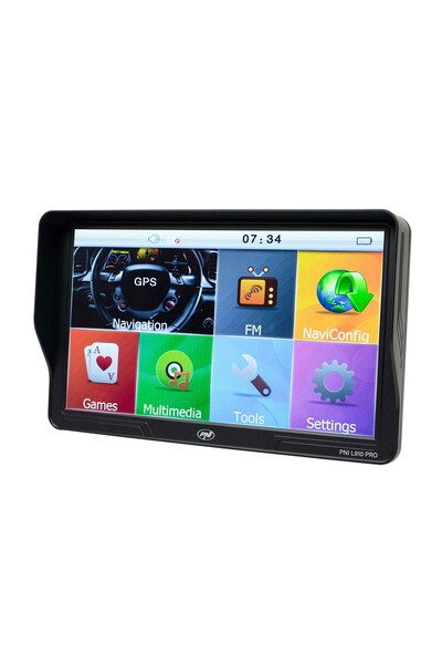 PNI L910 PRO GPS navigation system with 2025 maps and sunshade, 9-inch, 800 MHz, 512MB, 16GB