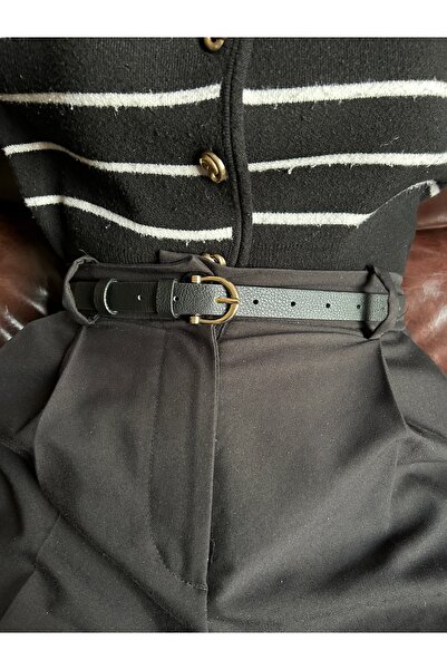 LİA KEMER Γυναικεία ζώνη με χρυσή πόρπη με σχέδιο Jeer Half Moon, ζώνη για πα...