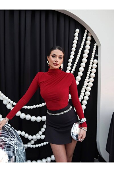 ESRAHELVACI Shoulder Waist Pleated Detailed Blouse