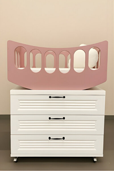 arionkids Arion Kids Beşik & Şifonyer İkilisi – MDF Şifonyer-Ahşap Beşik-Üstü...