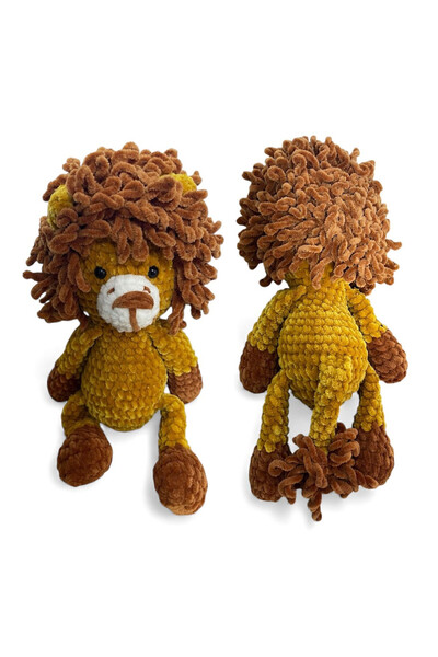 OEM Hand Crocheted Lion Toy, 35 cm, Dolphin Baby, Soft and Hypoallergenic
