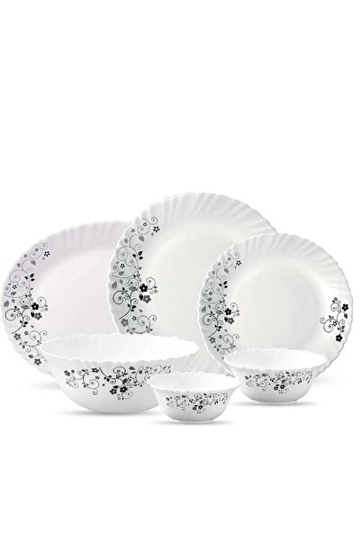 Generic Laopala Classic 44 Pc Mystrio Black Dinner Set - Microwave & Dishwasher Safe