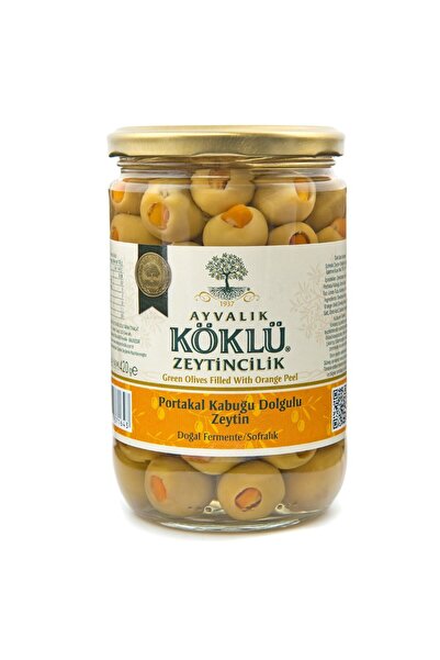 Köklü Zeytincilik Ayvalık Portakal Kabuğu Dolgulu Zeytin 660 cc