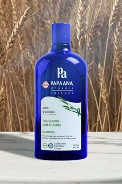 Papaana Organic Thickening Wheat Germ Shampoo & Conditioner Bundle with Shea Butter – 400ml each