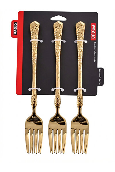Generic 3-Piece Gold Stainless Steel Cutlery Set – Rust-Resistant & Easy to Clean