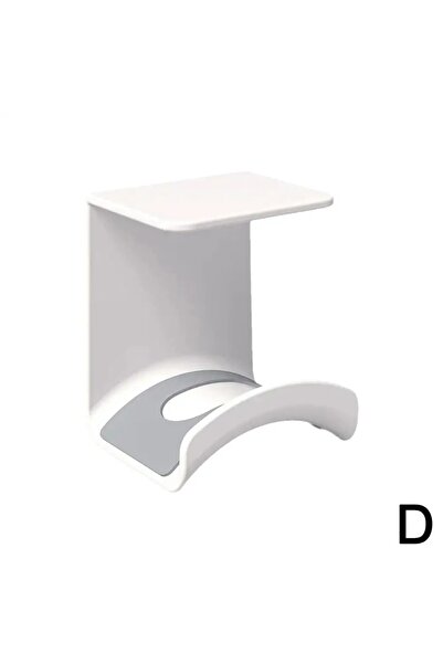 Choice1 Under desk White Universal Headphone Stand Adhensive Plastic Wall Mount Hanger Under Desk Headset Ra