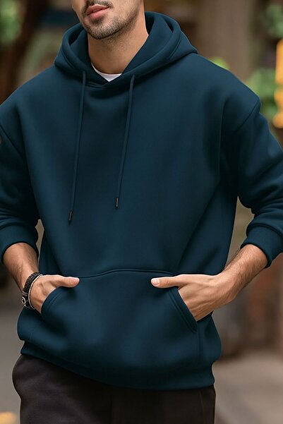 BW Bravely Wear سترة رياضية رجالية مسطحة بغطاء رأس