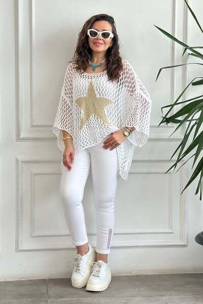 Yağmur Butik Πλεκτά με σχέδιο αστεριών Mercerized